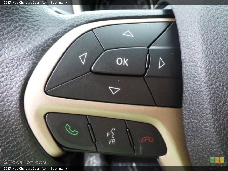 Black Interior Controls for the 2015 Jeep Cherokee Sport 4x4 #96342701
