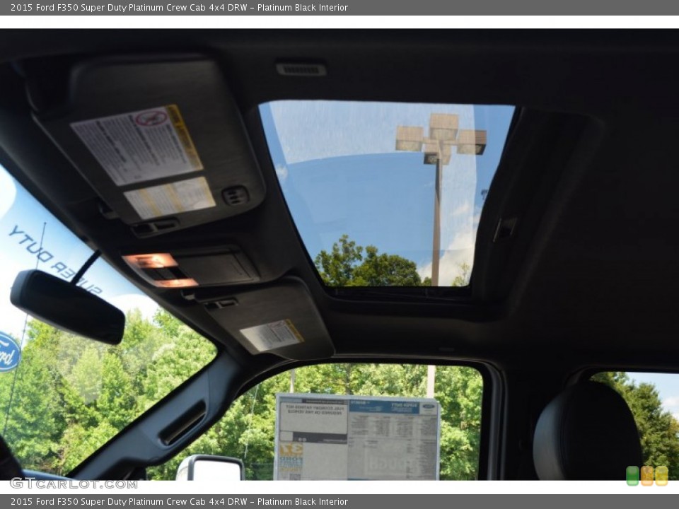 Platinum Black Interior Sunroof for the 2015 Ford F350 Super Duty Platinum Crew Cab 4x4 DRW #96344929