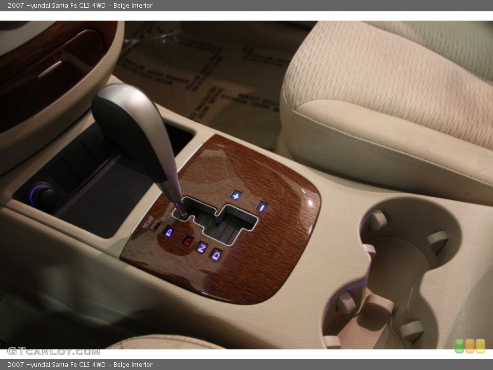 Beige Interior Transmission for the 2007 Hyundai Santa Fe GLS 4WD #96362007
