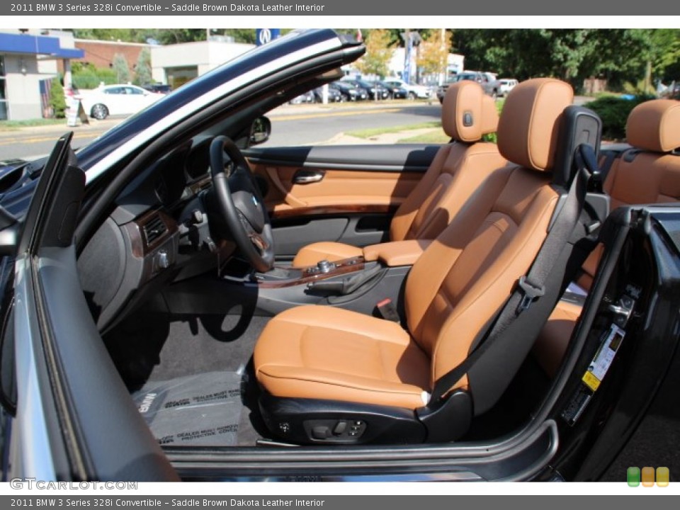 Saddle Brown Dakota Leather Interior Photo for the 2011 BMW 3 Series 328i Convertible #96363999