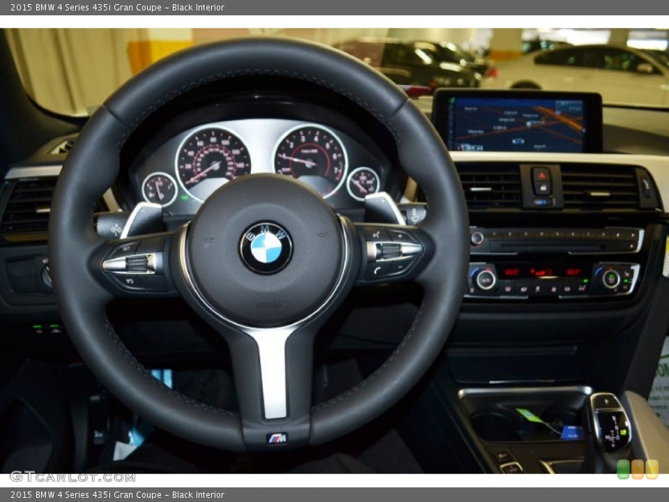 Black Interior Steering Wheel for the 2015 BMW 4 Series 435i Gran Coupe #96369678