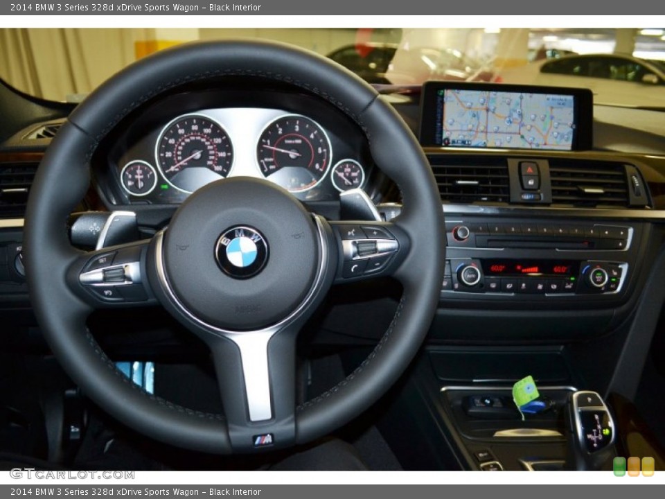 Black Interior Steering Wheel for the 2014 BMW 3 Series 328d xDrive Sports Wagon #96369984
