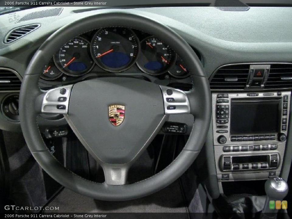 Stone Grey Interior Steering Wheel for the 2006 Porsche 911 Carrera Cabriolet #9637263