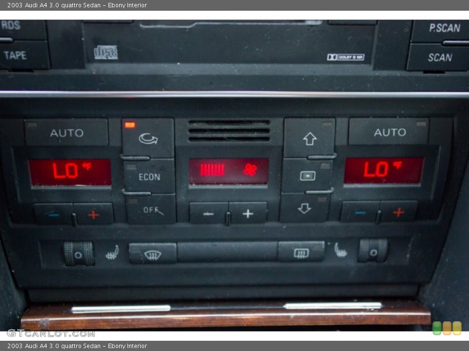 Ebony Interior Controls for the 2003 Audi A4 3.0 quattro Sedan #96374427