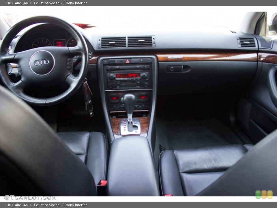 Ebony Interior Dashboard for the 2003 Audi A4 3.0 quattro Sedan #96374529