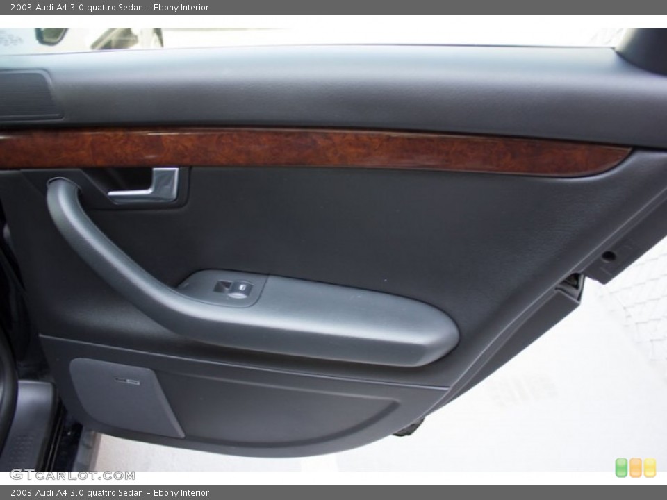 Ebony Interior Door Panel for the 2003 Audi A4 3.0 quattro Sedan #96374565