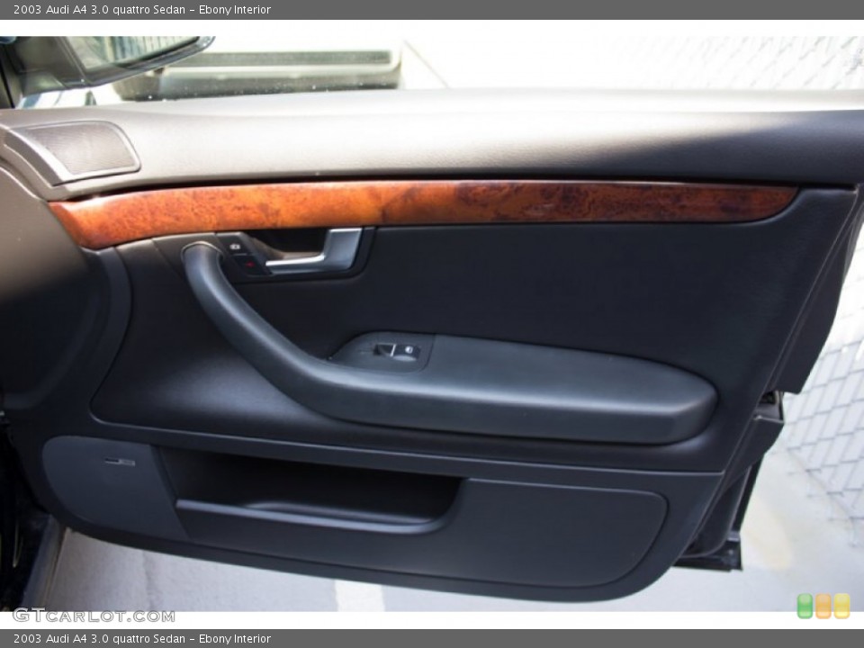 Ebony Interior Door Panel for the 2003 Audi A4 3.0 quattro Sedan #96374601