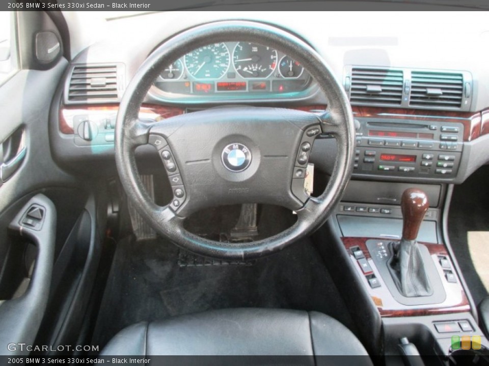 Black Interior Steering Wheel for the 2005 BMW 3 Series 330xi Sedan #96377457