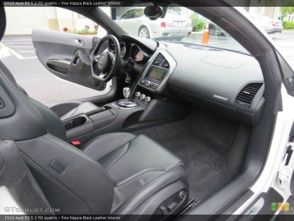 Fine Nappa Black Leather Interior Photo for the 2010 Audi R8 5.2 FSI quattro #96379487