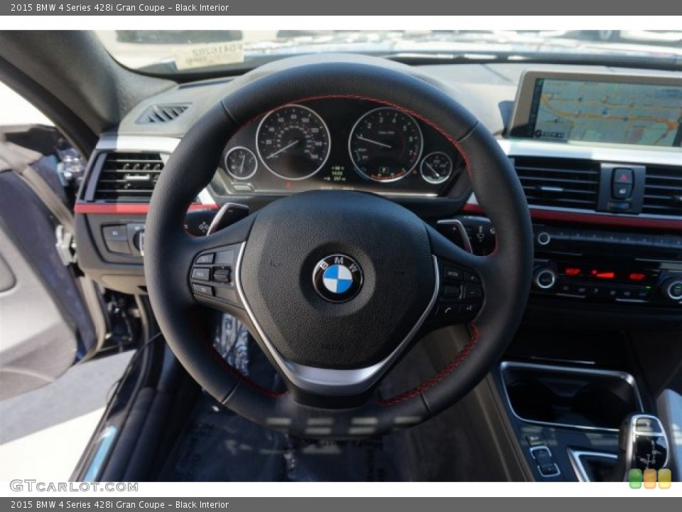 Black Interior Steering Wheel for the 2015 BMW 4 Series 428i Gran Coupe #96404138
