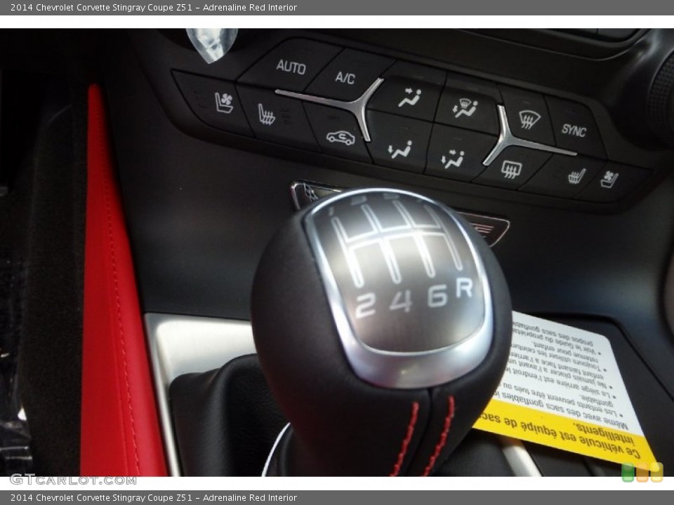 Adrenaline Red Interior Transmission for the 2014 Chevrolet Corvette Stingray Coupe Z51 #96417104