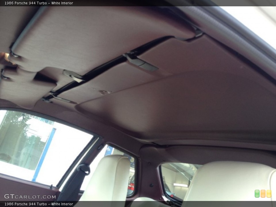 White Interior Sunroof for the 1986 Porsche 944 Turbo #96423946