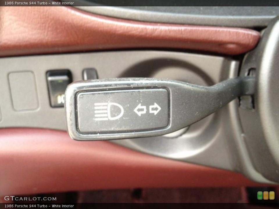 White Interior Controls for the 1986 Porsche 944 Turbo #96424111