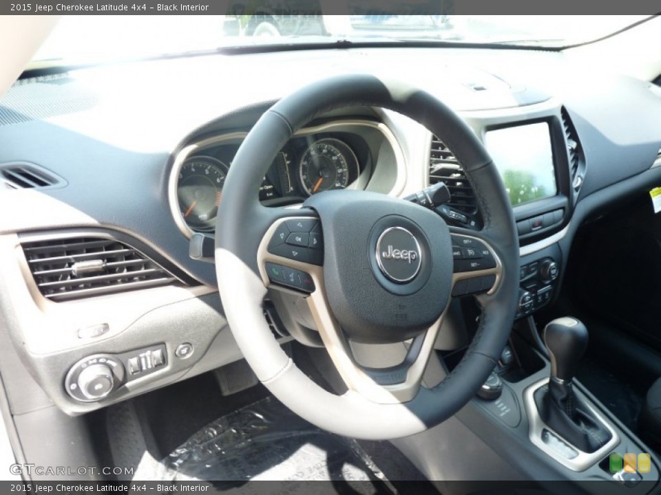 Black Interior Steering Wheel for the 2015 Jeep Cherokee Latitude 4x4 #96446167