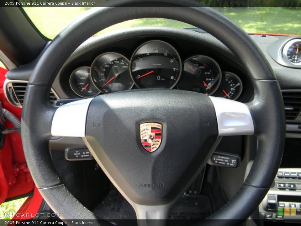 Black Interior Steering Wheel for the 2005 Porsche 911 Carrera Coupe #96454705