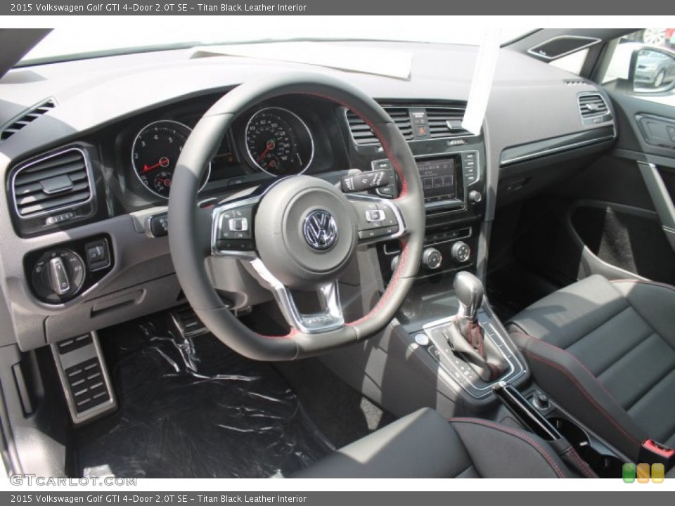 Titan Black Leather Interior Prime Interior for the 2015 Volkswagen Golf GTI 4-Door 2.0T SE #96465955
