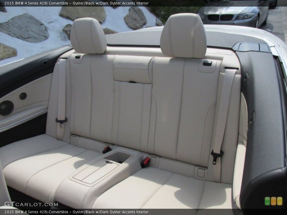 Oyster/Black w/Dark Oyster Accents Interior Rear Seat for the 2015 BMW 4 Series 428i Convertible #96478611