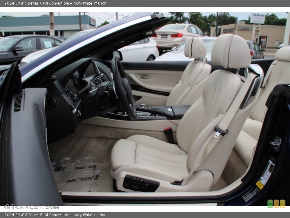 Ivory White Interior Front Seat for the 2014 BMW 6 Series 640i Convertible #96478795