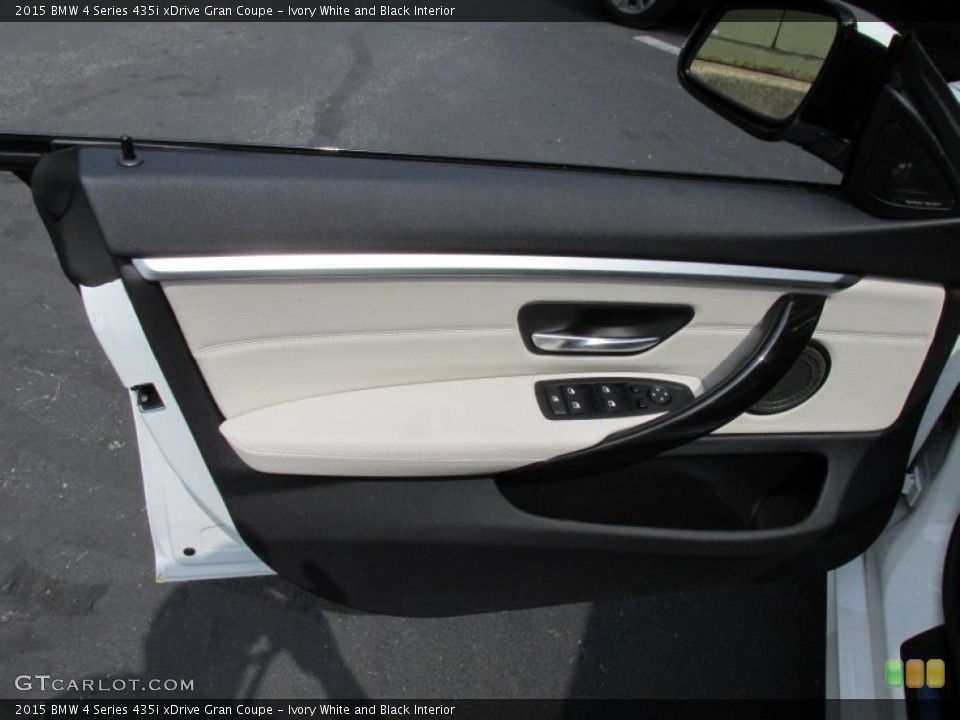 Ivory White and Black Interior Door Panel for the 2015 BMW 4 Series 435i xDrive Gran Coupe #96481429