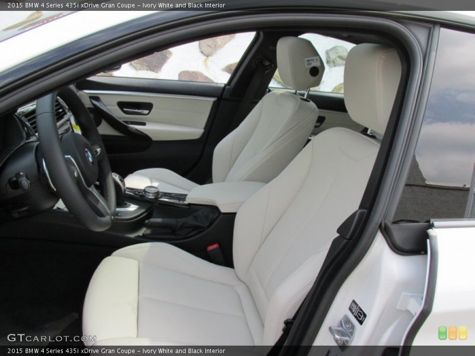 Ivory White and Black Interior Front Seat for the 2015 BMW 4 Series 435i xDrive Gran Coupe #96481471