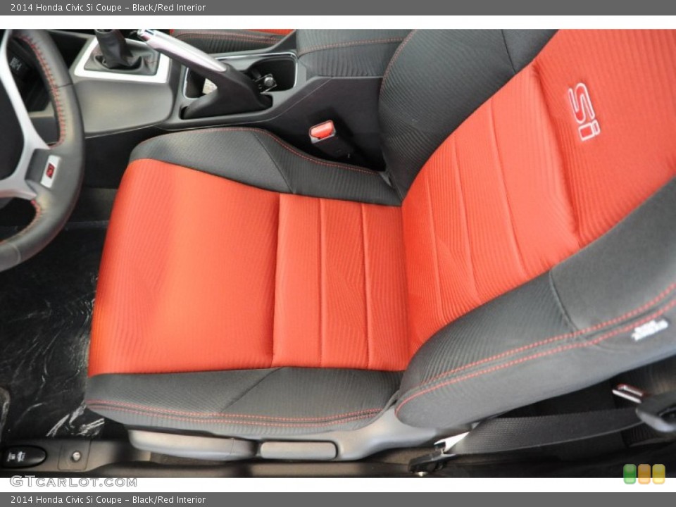 Black/Red Interior Front Seat for the 2014 Honda Civic Si Coupe #96483628
