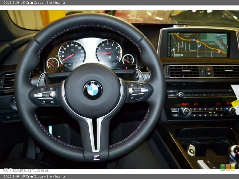 Black Interior Steering Wheel for the 2015 BMW M6 Gran Coupe #96506827