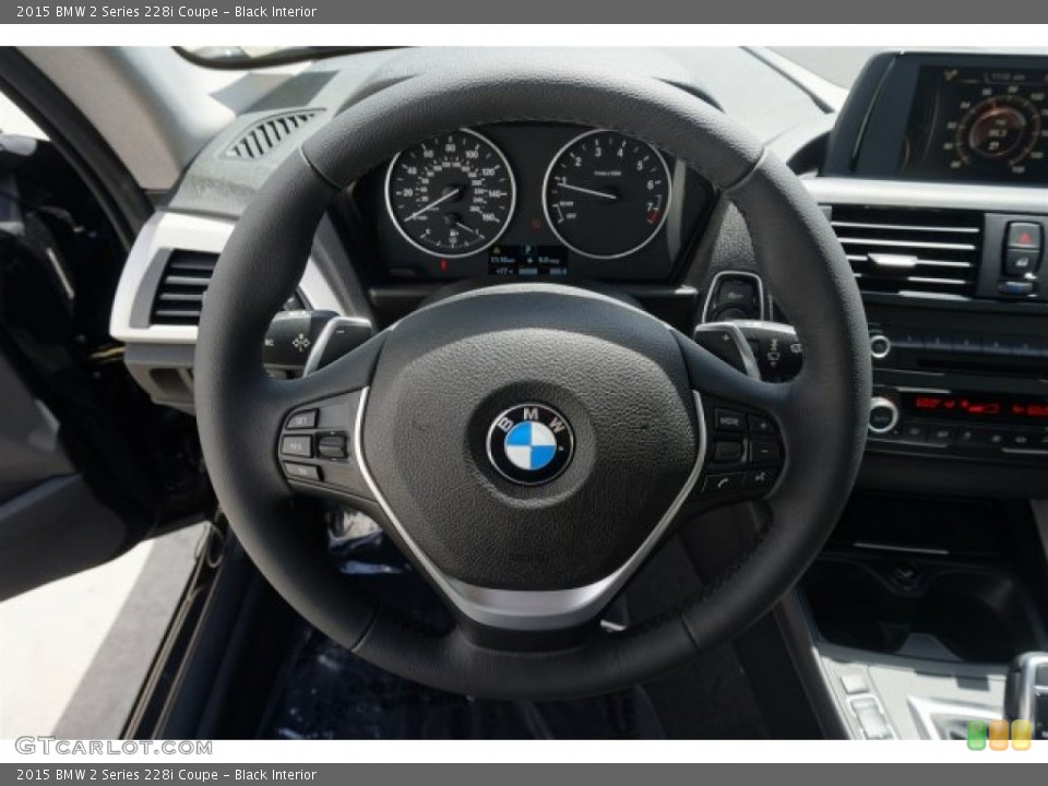 Black Interior Steering Wheel for the 2015 BMW 2 Series 228i Coupe #96507217