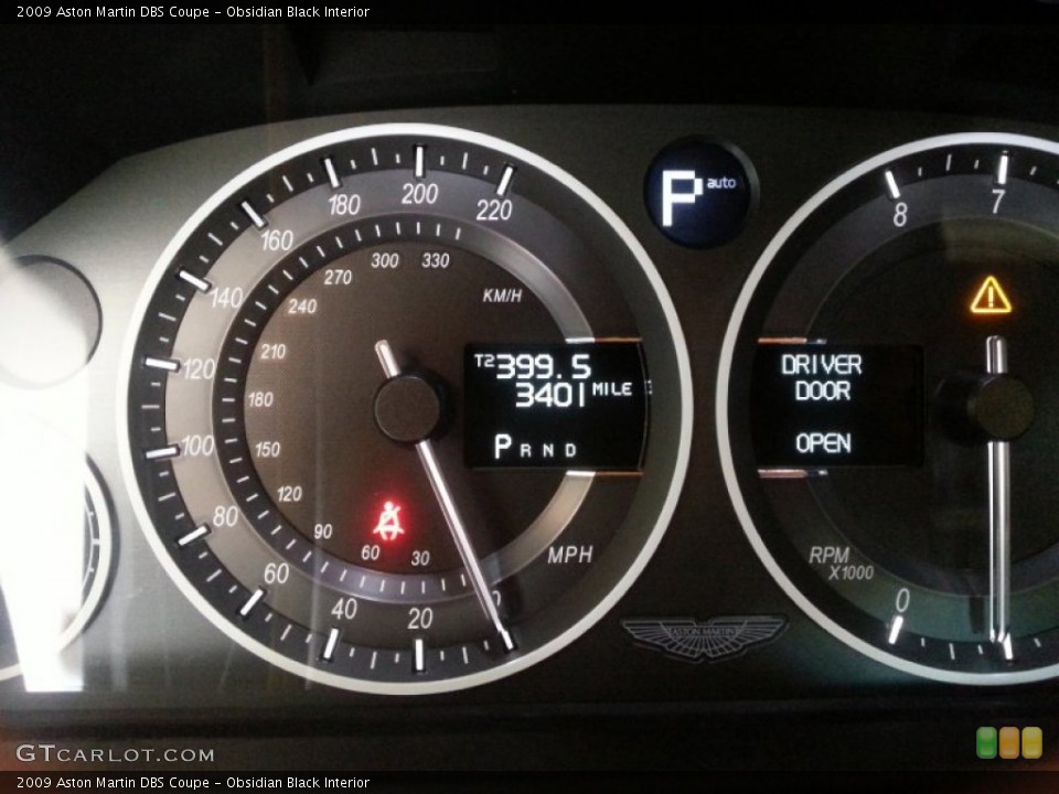 Obsidian Black Interior Gauges for the 2009 Aston Martin DBS Coupe #96509385