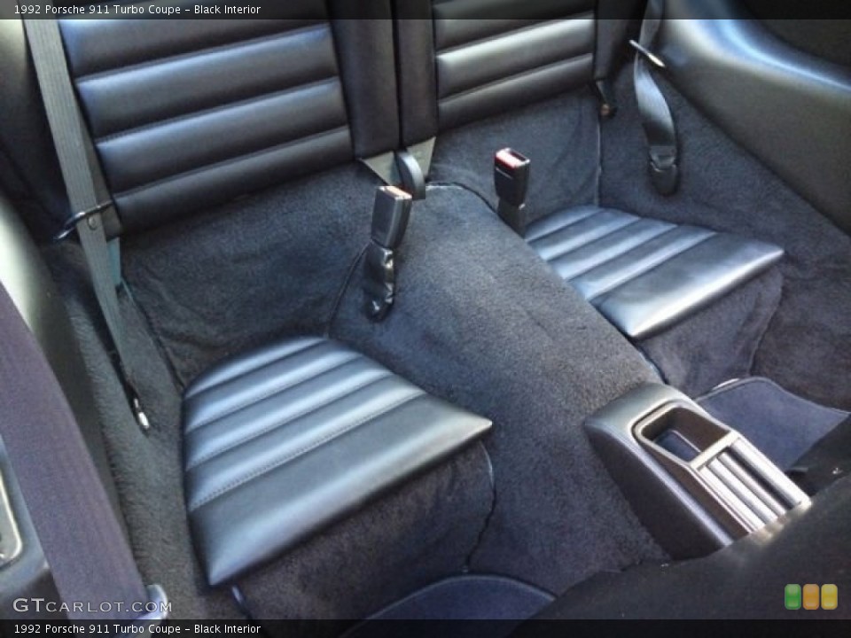 Black Interior Rear Seat for the 1992 Porsche 911 Turbo Coupe #96510156