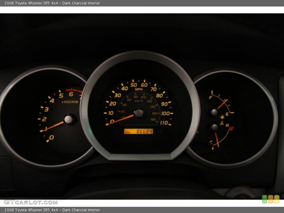 Dark Charcoal Interior Gauges for the 2008 Toyota 4Runner SR5 4x4 #96521094