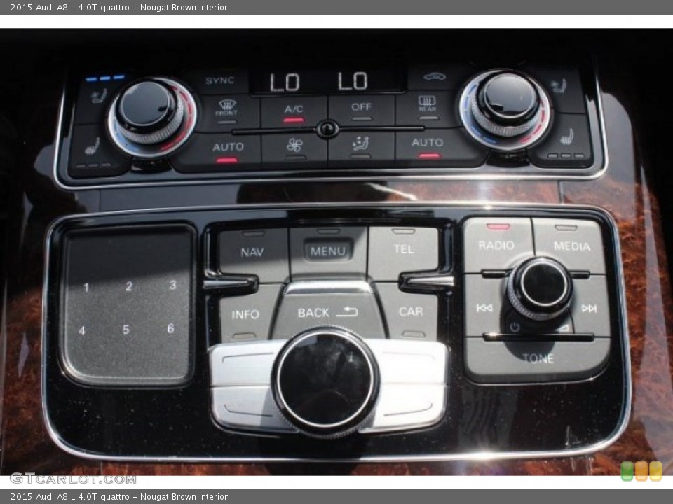 Nougat Brown Interior Controls for the 2015 Audi A8 L 4.0T quattro #96532374