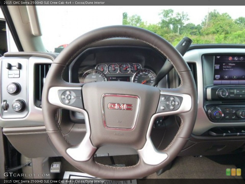 Cocoa/Dune Interior Steering Wheel for the 2015 GMC Sierra 2500HD SLE Crew Cab 4x4 #96542591