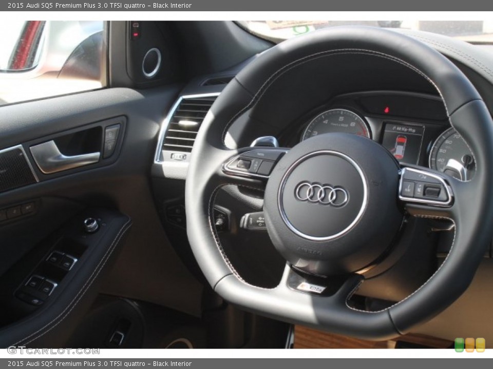 Black Interior Steering Wheel for the 2015 Audi SQ5 Premium Plus 3.0 TFSI quattro #96552542