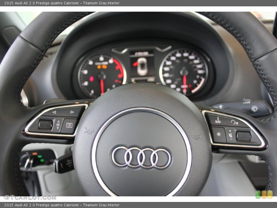 Titanium Gray Interior Steering Wheel for the 2015 Audi A3 2.0 Prestige quattro Cabriolet #96553616