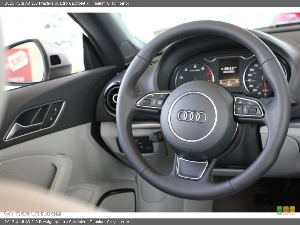 Titanium Gray Interior Steering Wheel for the 2015 Audi A3 2.0 Prestige quattro Cabriolet #96553697