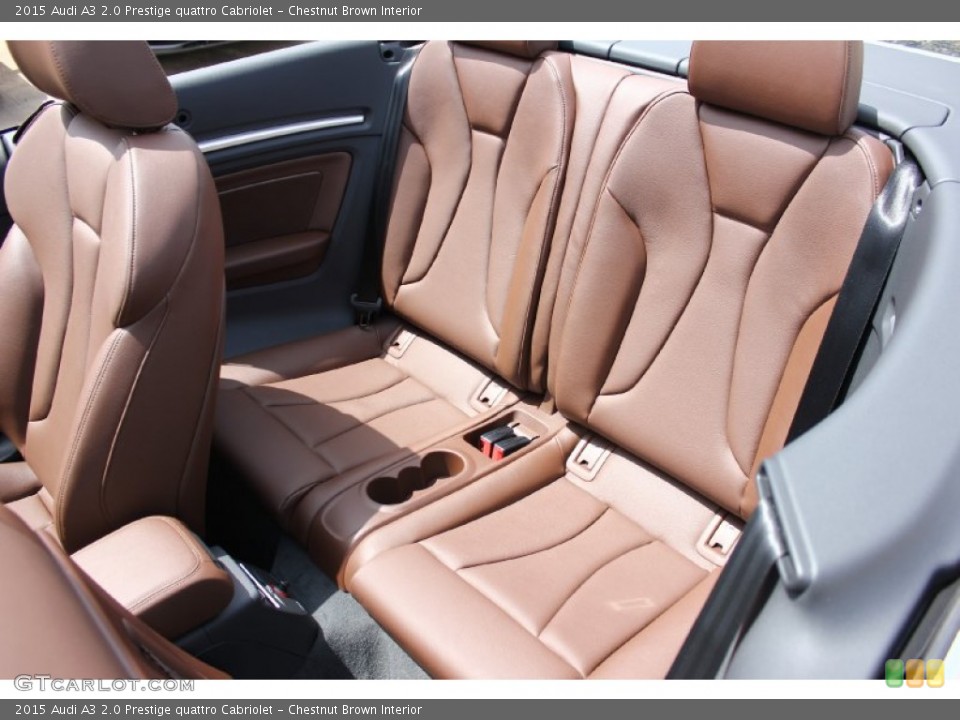 Chestnut Brown Interior Rear Seat for the 2015 Audi A3 2.0 Prestige quattro Cabriolet #96554216