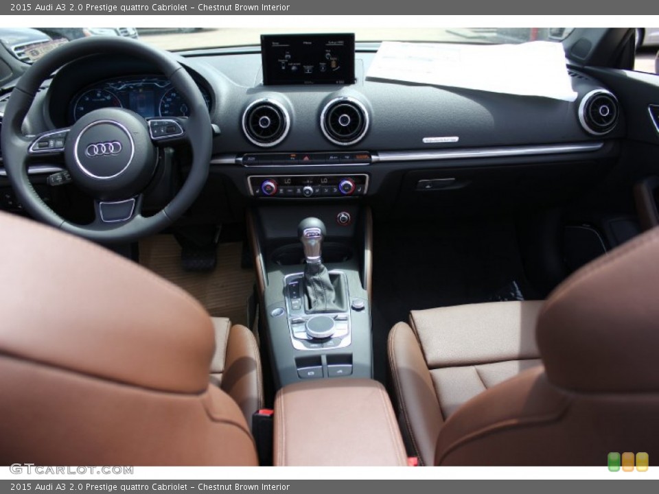 Chestnut Brown Interior Dashboard for the 2015 Audi A3 2.0 Prestige quattro Cabriolet #96554234