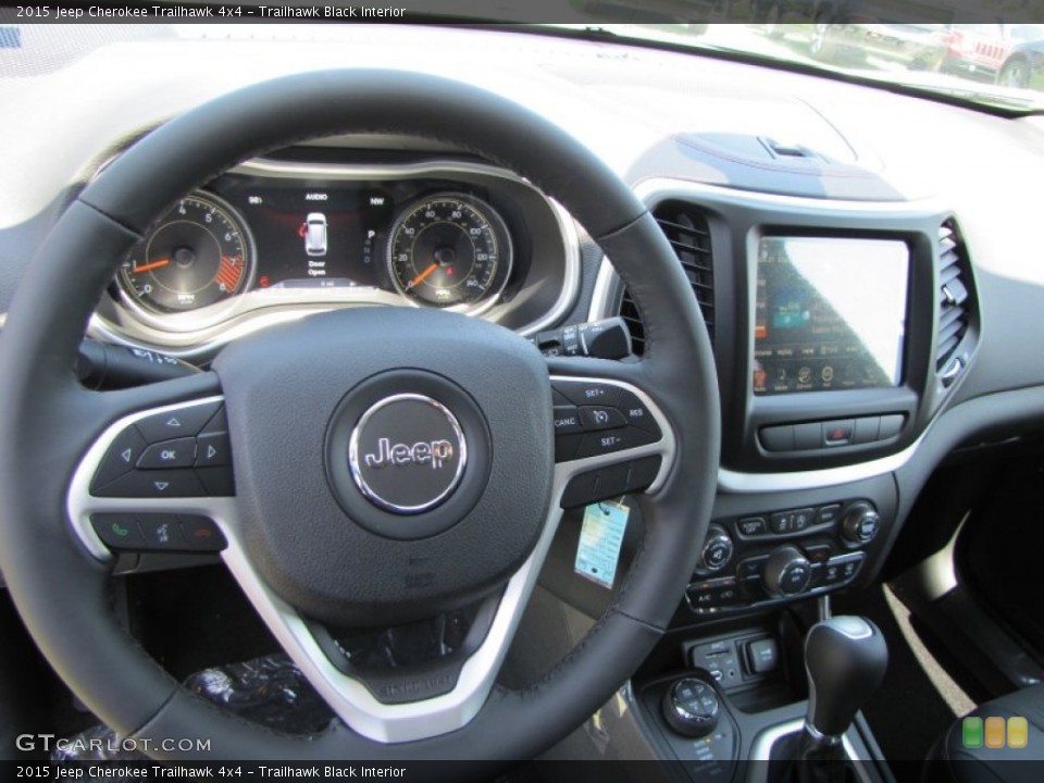 Trailhawk Black Interior Steering Wheel for the 2015 Jeep Cherokee Trailhawk 4x4 #96554408