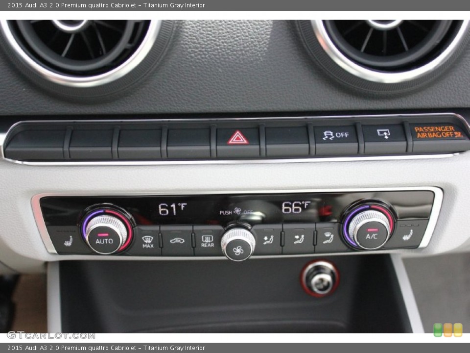 Titanium Gray Interior Controls for the 2015 Audi A3 2.0 Premium quattro Cabriolet #96554597