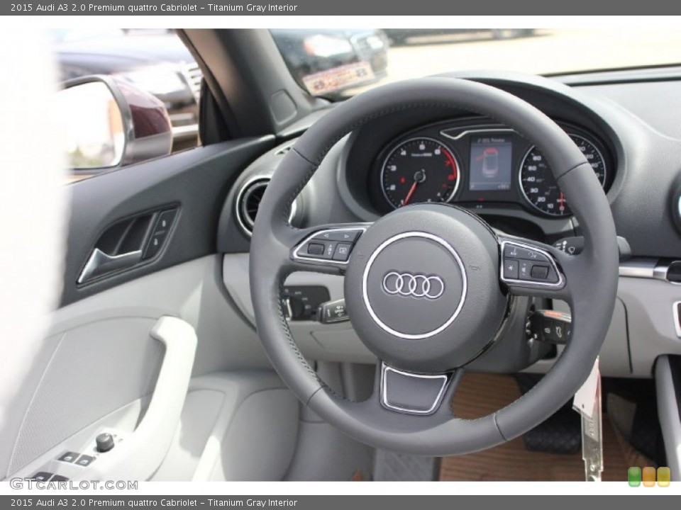 Titanium Gray Interior Steering Wheel for the 2015 Audi A3 2.0 Premium quattro Cabriolet #96554777