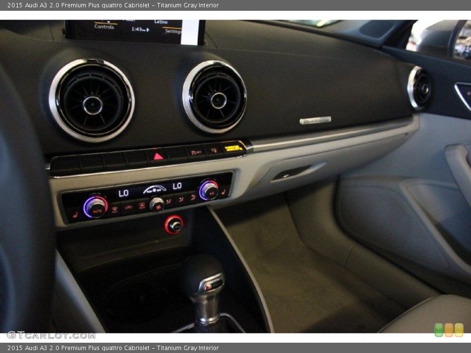 Titanium Gray Interior Dashboard for the 2015 Audi A3 2.0 Premium Plus quattro Cabriolet #96555653