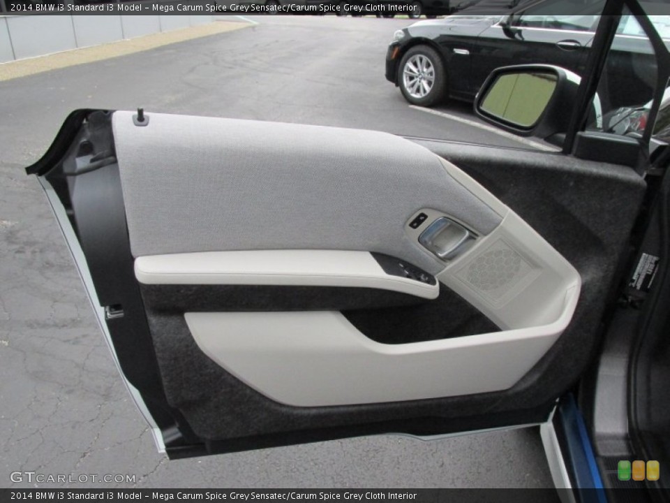 Mega Carum Spice Grey Sensatec/Carum Spice Grey Cloth Interior Door Panel for the 2014 BMW i3  #96556775