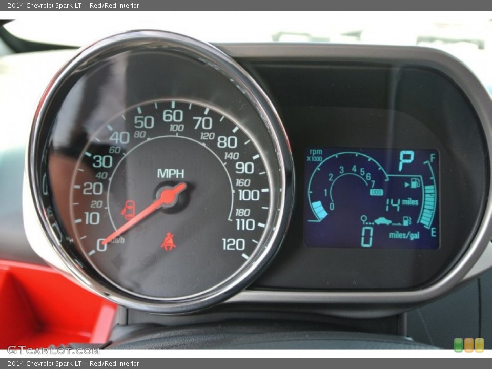 Red/Red Interior Gauges for the 2014 Chevrolet Spark LT #96575096