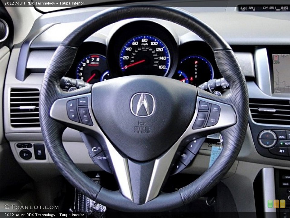 Taupe Interior Steering Wheel for the 2012 Acura RDX Technology #96593405