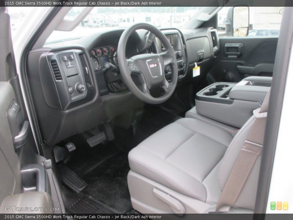 Jet Black/Dark Ash Interior Prime Interior for the 2015 GMC Sierra 3500HD Work Truck Regular Cab Chassis #96594545