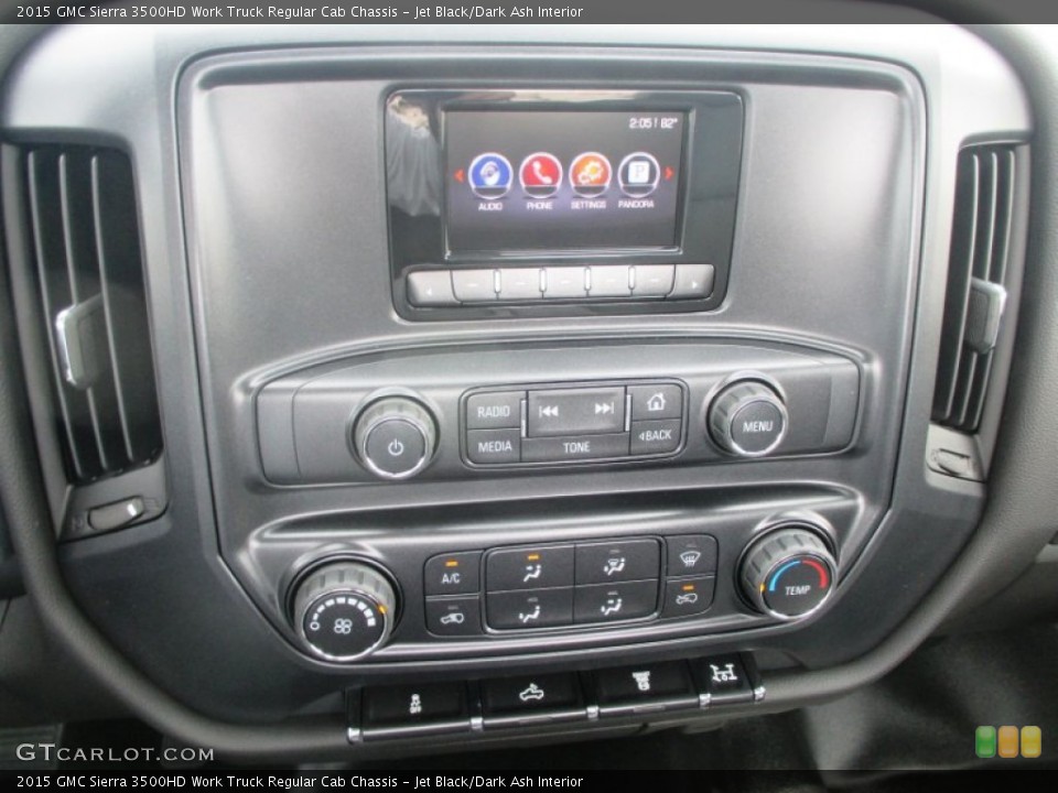 Jet Black/Dark Ash Interior Controls for the 2015 GMC Sierra 3500HD Work Truck Regular Cab Chassis #96594575