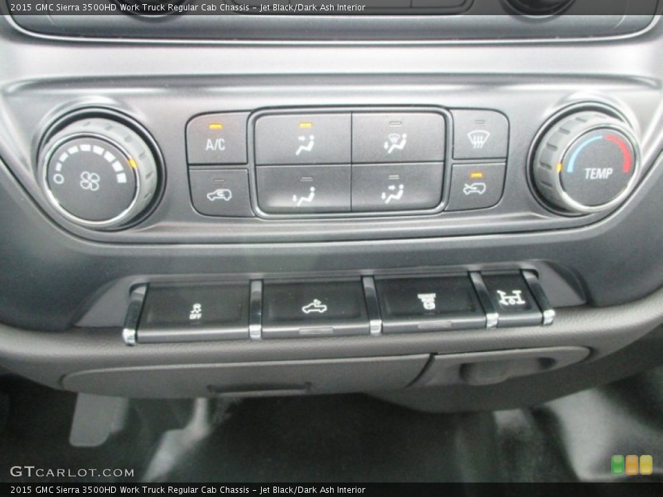 Jet Black/Dark Ash Interior Controls for the 2015 GMC Sierra 3500HD Work Truck Regular Cab Chassis #96594653