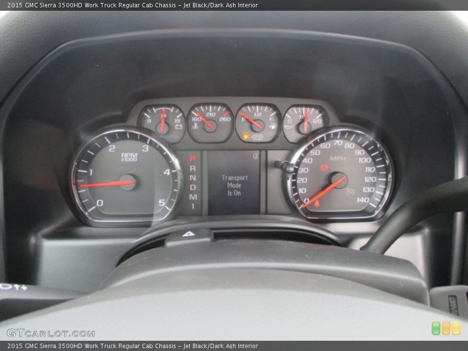 Jet Black/Dark Ash Interior Gauges for the 2015 GMC Sierra 3500HD Work Truck Regular Cab Chassis #96594725