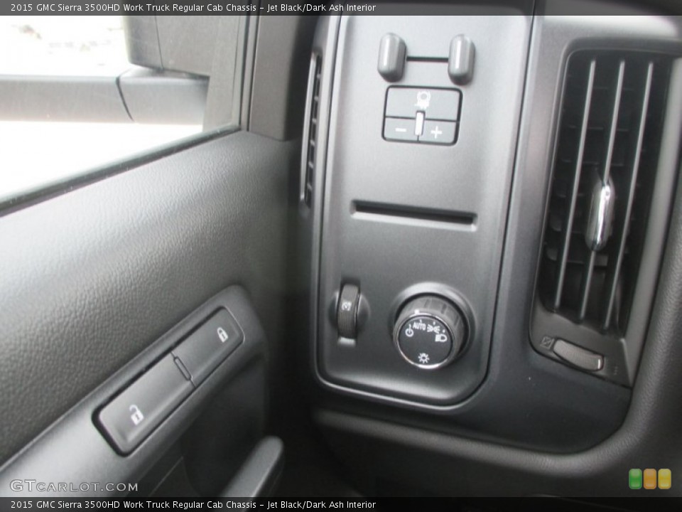 Jet Black/Dark Ash Interior Controls for the 2015 GMC Sierra 3500HD Work Truck Regular Cab Chassis #96594749