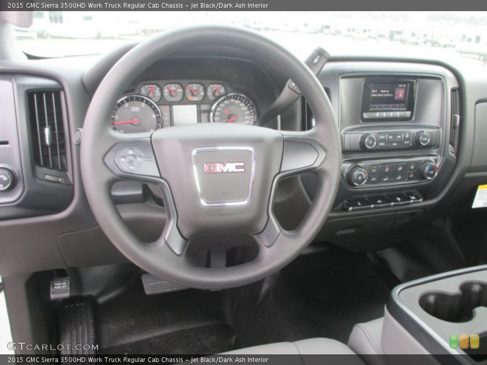 Jet Black/Dark Ash Interior Steering Wheel for the 2015 GMC Sierra 3500HD Work Truck Regular Cab Chassis #96594770